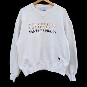 Vintage 90s Russell Athletic UC Santa Barbara UCSB Sweatshirt White Size Medium